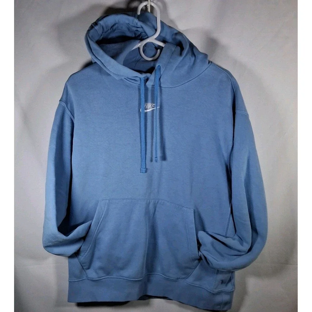 Nike Sportswear Club Fleece Hoodie Cerulean Blue Men's Athleisure Size‎ M